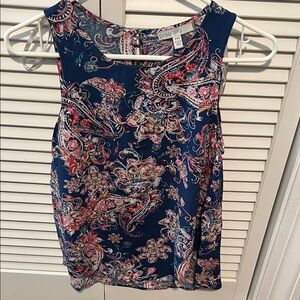 Boho Chic Sleeveless Paisley Blouse
